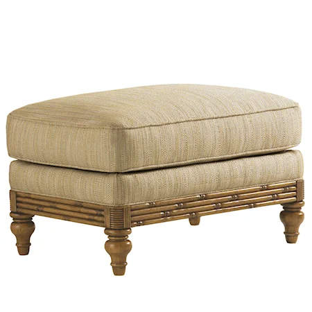 <b>Quick Ship</b> Golden Isle Striped Ottoman